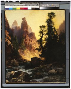 Below the Towers of Tower Falls, Yellowstone Park, 1909 by Thomas Moran